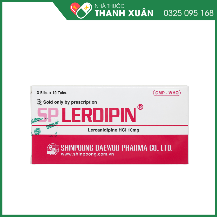 SP Lerdipin 10mg trị tăng huyết áp